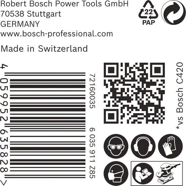 Produktbild Bosch Professional Zubehör EXPERT M480 Schleifnetz, 80 x 133 mm, G 120, 50 Stück (120)