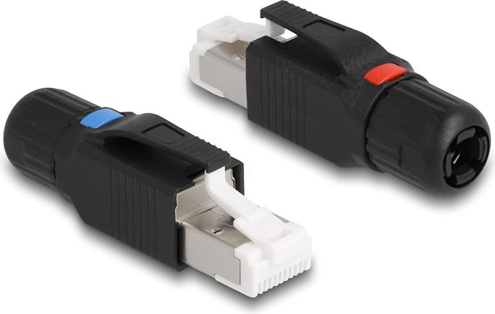 Delock Connecteur RJ45 Cat.6A 1 pièce, noir (Câble réseau Connecteur)