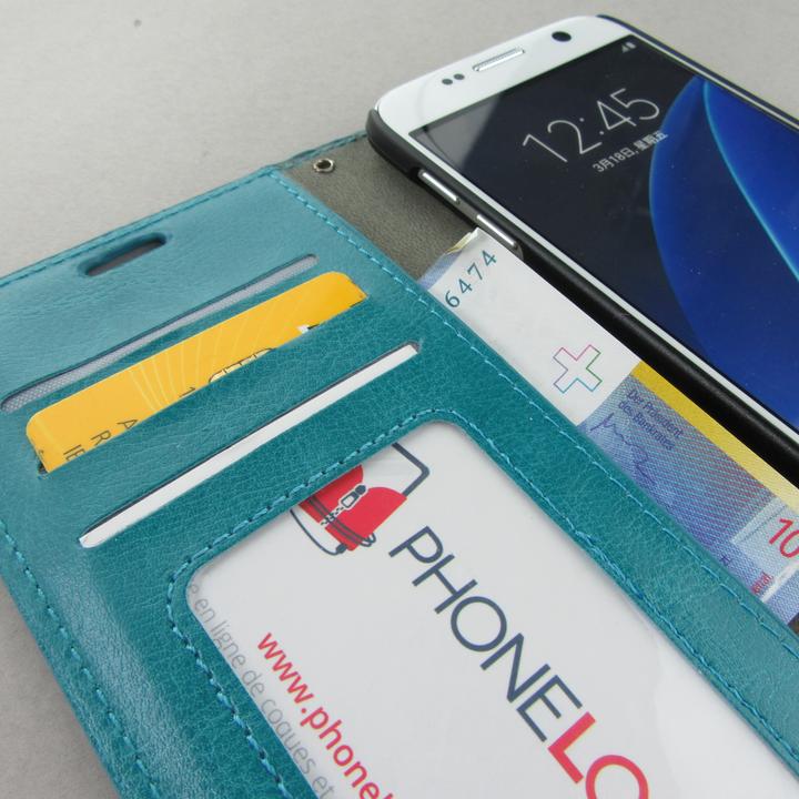 Produktbild PhoneLook Hülle Premium Flip Türkis (Samsung Galaxy S7)
