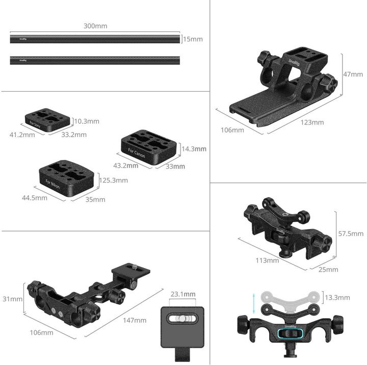 Immagine prodotto SmallRig 4429 Kit per la fotografia naturalistica (501PL) (Accessori per gabbie)