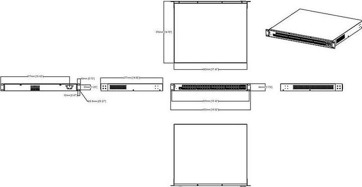 Actual product image Axis D8248 MANAGED POE++ SWITCH (52 Ports)