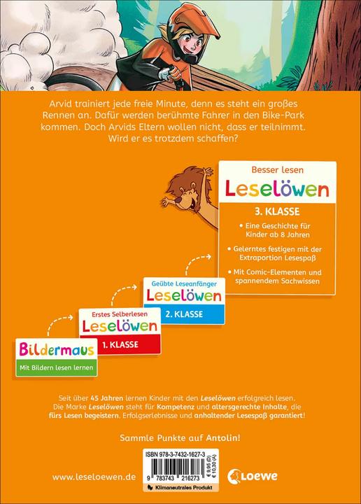 Actual product image Loewe Leselöwen 3. Klasse - Aufregung im Bike-Park (German, Christian Tielmann, Sarah-Lisa Hleb, 2024)