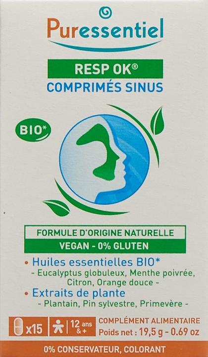 Produktbild Puressentiel Atemwege Sinus Tabl (15 Stück, Tabletten, 77 g)
