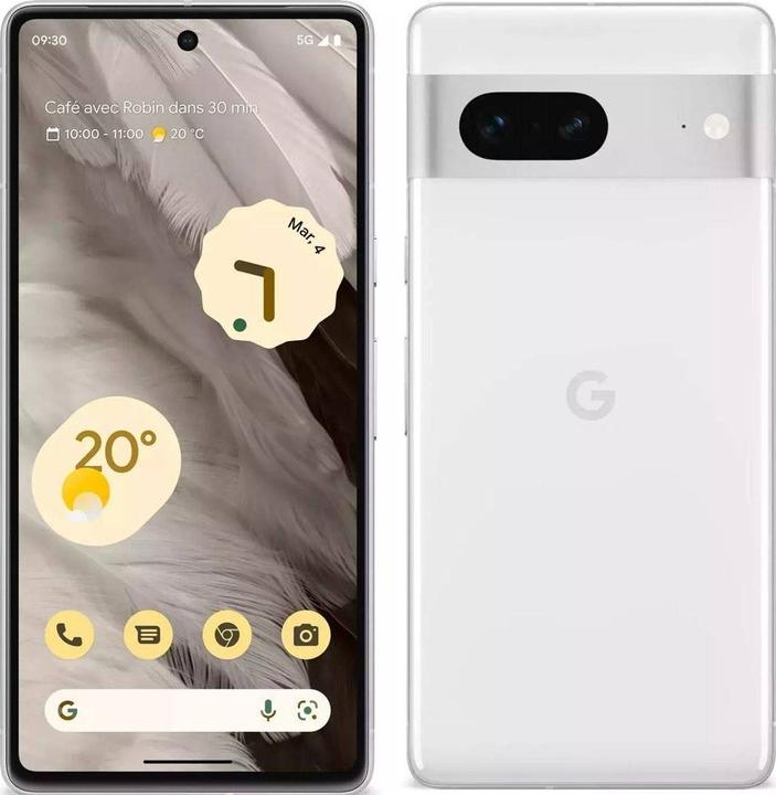Produktbild Google Pixel 7 (128 GB, Snow, 6.30", SIM + eSIM, 50 Mpx, 5G)
