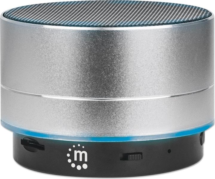 Manhattan Enceinte Bluetooth® LED métallique (5 h, Fonctionnement sur piles)