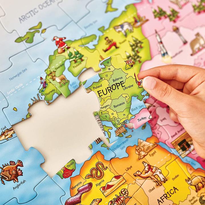 Actual product image Orchard World Map Puzzle & Poster