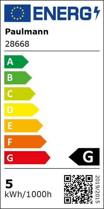 Energie-Label Paulmann Tropfen (E27, 4.80 W, 360 lm, 1 x, G)