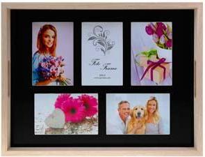 Actual product image ZEP Photo Tray Natural 43x35 Wood Photo Tray 5x10x15 (10 x 15 cm, 10 x 10 cm)