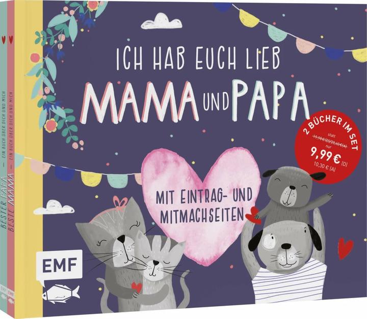 Image du produit Ich hab euch lieb, Mama und Papa! | Das perfekte Geschenk für perfekte Eltern (Allemand, Éditions EMF, Édition Michael Fischer, 2024)