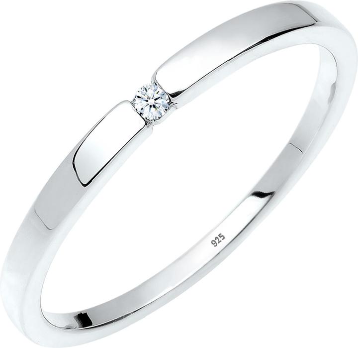 Immagine prodotto Elli Anello DIAMANTI Anello di fidanzamento classico con diamante (0,015 ct.)Argento (54, 925 Argento)