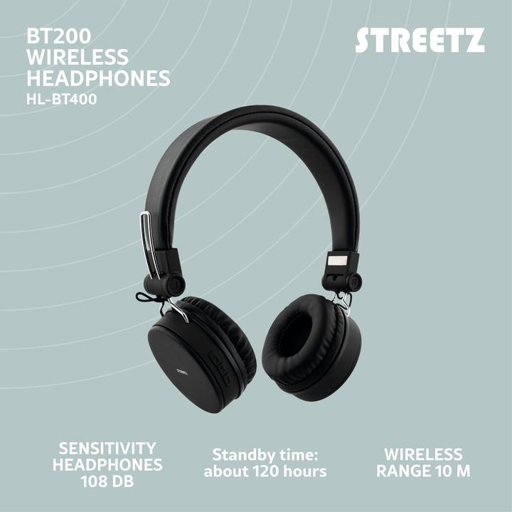 Produktbild Streetz HL-BT400 (keine Geräuschunterdrückung, 22 h, Kabellos, Kabelgebunden)