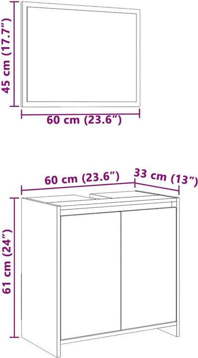 Immagine prodotto VidaXL 2-tlg. Badmöbel-Set