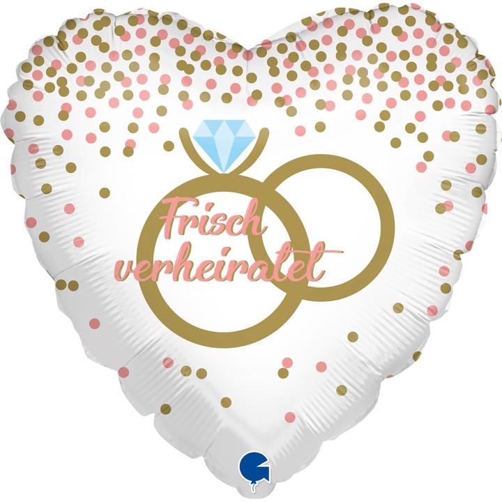 Immagine prodotto Grabo Balloons Palloncino Alu Coeur - Nuovi sposi (46 cm) (1 x)