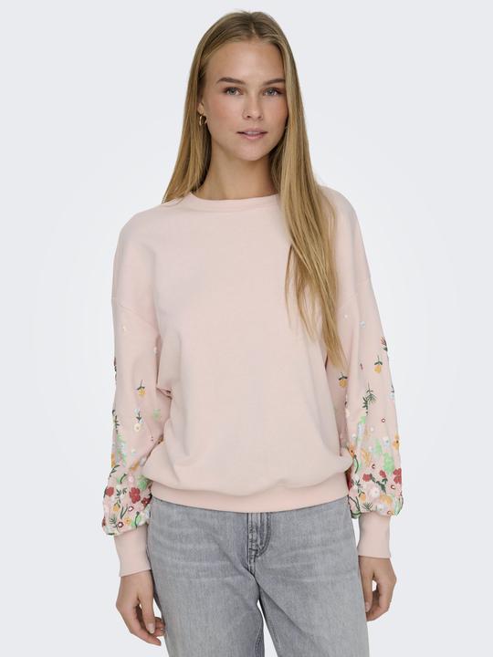 Produktbild Only Normal geschnitten Rundhals Gerippte Ärmelbündchen Tief angesetzte Schulter Sweatshirt Sweatshirt (M)