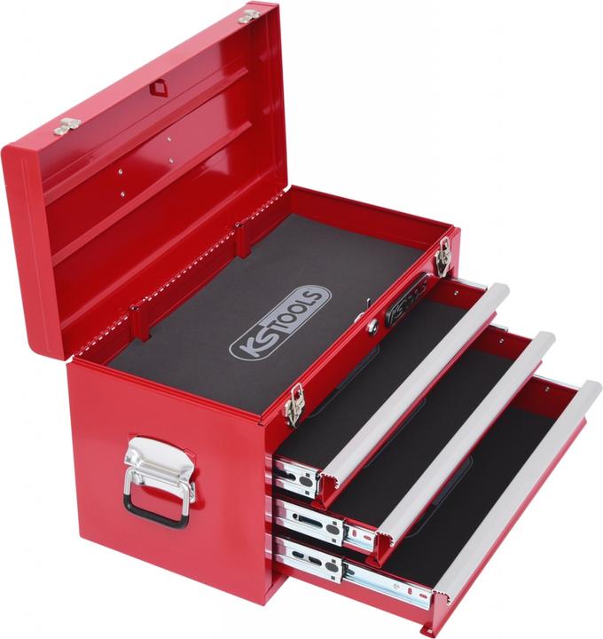 Produktbild KS Tools Werkzeugtruhe mit 3 Schubladen, LxBxH 520x260x302 mm, rot (3 x)