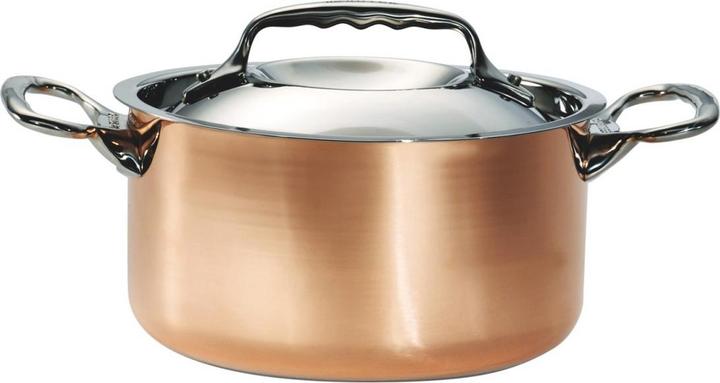 Image du produit de Buyer Prima Matera Marmite à légumes avec couvercle à induction (16 cm, Casserole, Acier inoxydable, Cuivre)