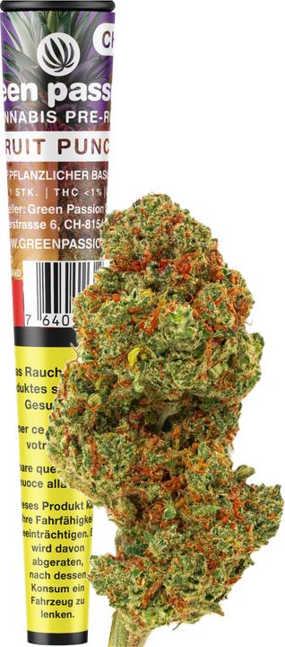Immagine prodotto Green Passion Fruit Punch CBD Pre-Rolls (0.70 g, Interno)