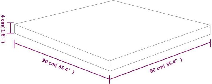 Actual product image VidaXL Richie (90 x 90 x 4 cm)