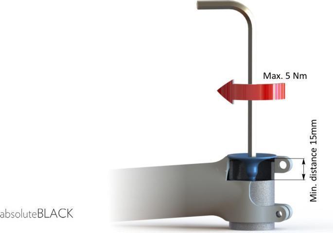 Produktbild AbsoluteBLACK aBLACK PARTS integrated TOP CAP (topcap+bolt)
