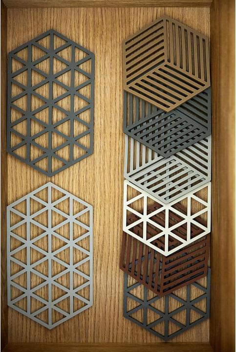 Image du produit Zone Denmark Dessous de plat Hexagon Brun foncé (1 x, Dessous de poêle)