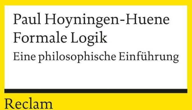Actual product image Formal logic (German, Paul Hoyningen-Huene, 1998)