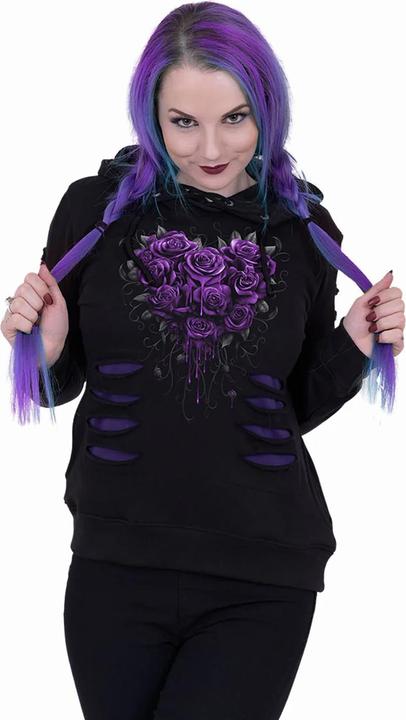 Immagine prodotto Spiral Bleeding Heart Felpa con Cappuccio Strappata Donna (M)