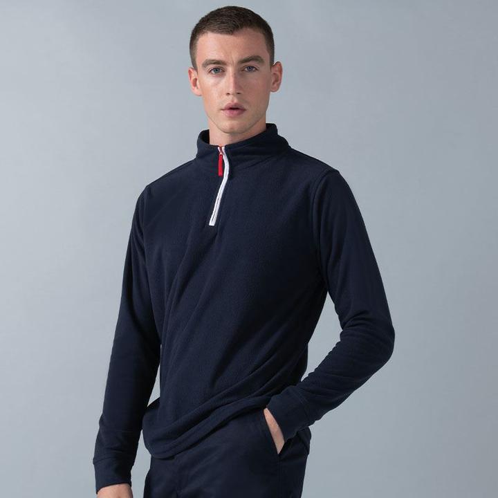 Actual product image Finden & Hales Fleece top with zip at the collar long sleeves (XS)