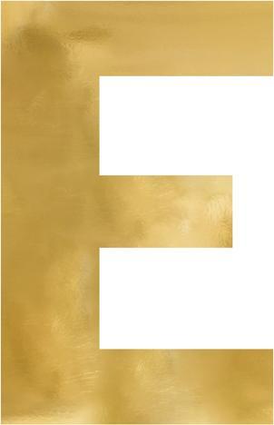 Produktbild Partydeco Mirror letter "E", gold, 40x60 cm (1 pkt / 1 pc.)