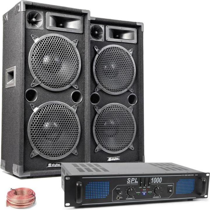 Actual product image Complete sound system - DJ set with amplifier and speakers - 1000W