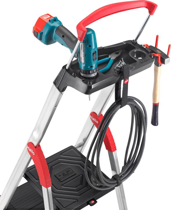 Actual product image Hailo L100 TopLine, aluminium safety stepladder, 3 steps (Stepladder, 70 cm)
