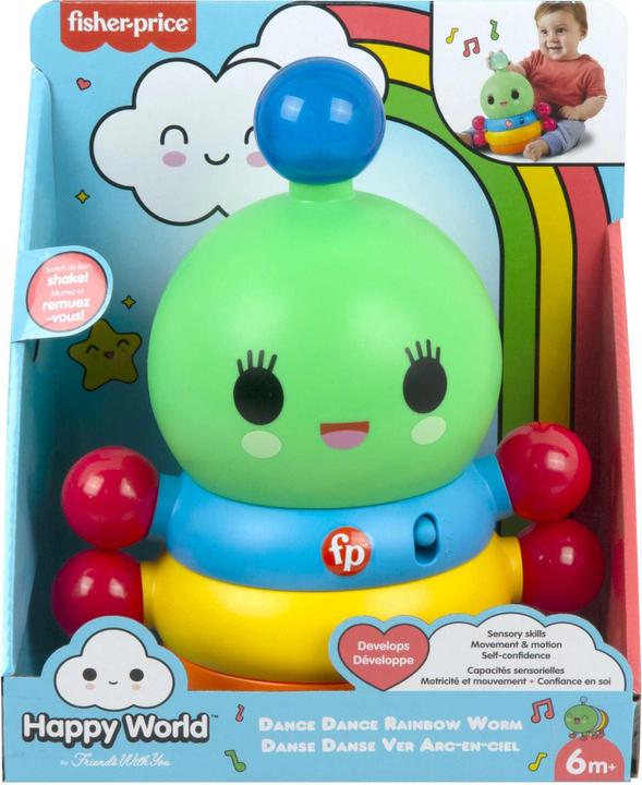 Actual product image Fisher-Price Happy World Dance Dance Rainbow Worm (Multilingual)