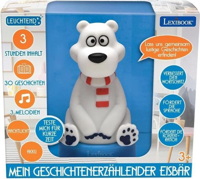Immagine prodotto Lexibook Luce notturna e cantastorie orso polare 3D con musica e cambio di colore 17 cm (tedesco)