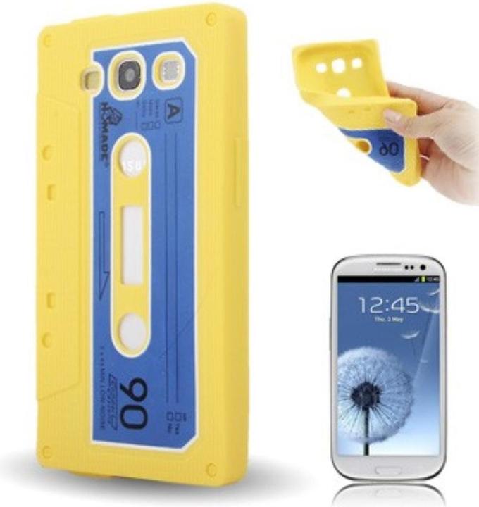Produktbild König Design Silikon Hülle Kassette für Handy Samsung I9300 Galaxy S3 Gelb (Samsung Galaxy S3 Neo, Samsung Galaxy S3)