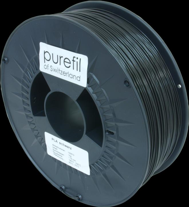 Purefil Filament (PLA-R, 1.75 mm, 1000 g, Schwarz)