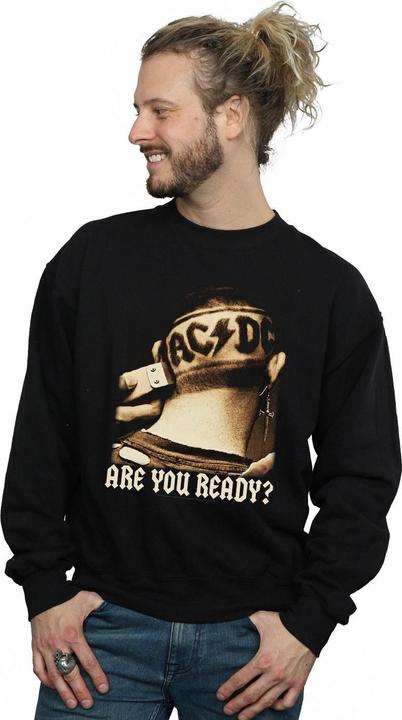 Actual product image AC/DC Mens Are You Ready Hair Shave Cotton Sweatshirt (L)