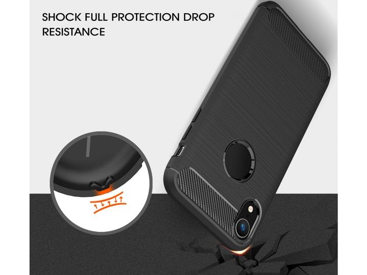 Image du produit Screenguard Apple iPhone XR Étui Carbon Brushed Soft TPU (Apple iPhone XR)