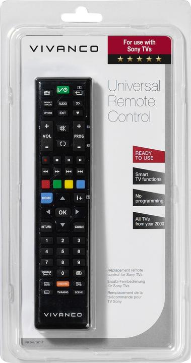 Actual product image Vivanco Rr 240 (Device-specific remote control, Infrared)