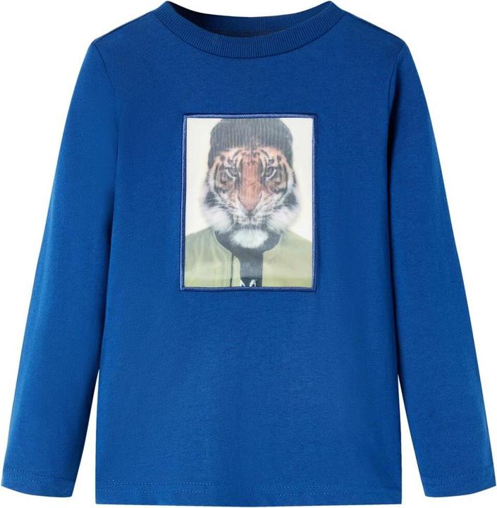 Produktbild VidaXL Kinder-Langarmshirt Dunkelblau 128,Material: 100 (128)