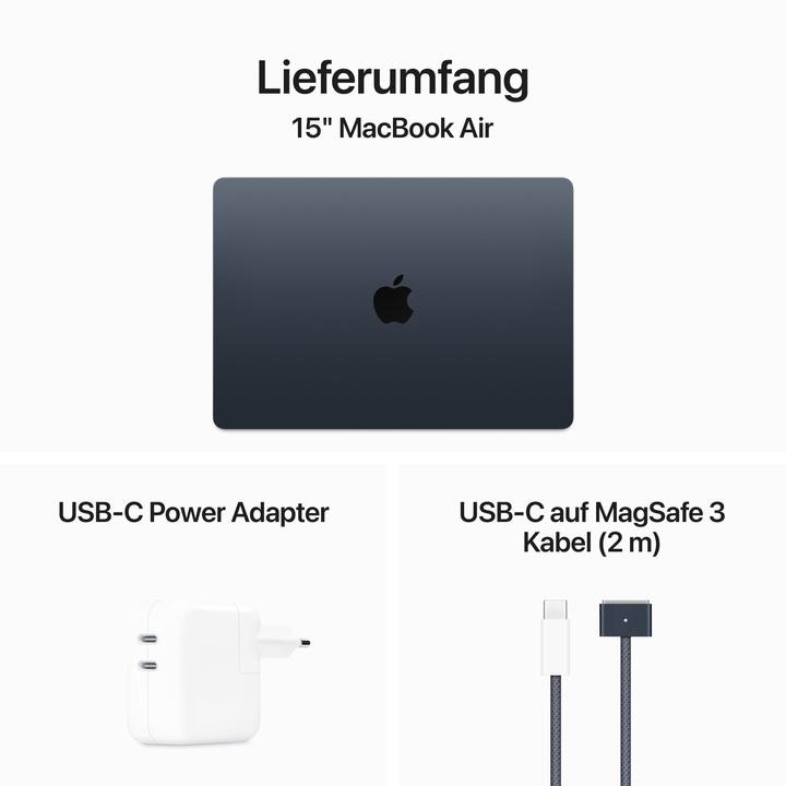 Produktbild Apple MacBook Air – 2024 (15", M3, 16 GB, 512 GB, DE)