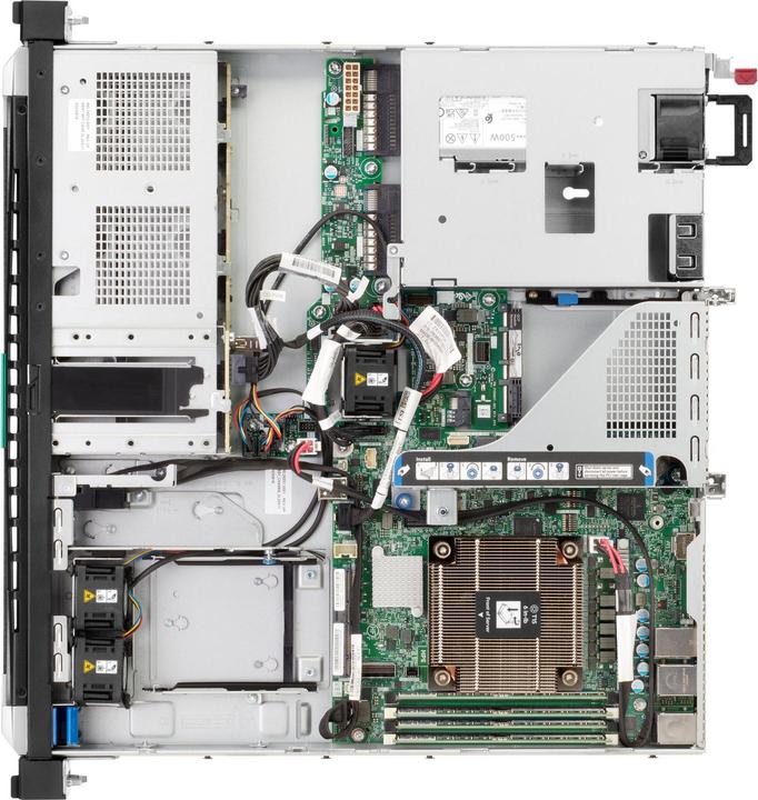 Produktbild HPE ProLiant DL20 Gen11 Intel Xeon E-2434 3.4GHz 4c 1P 32GB-U 4SFF 2x480GB SATA SSD 800W PS EU Serve (Intel Xeon E-2434, 32 GB, Rack Server)