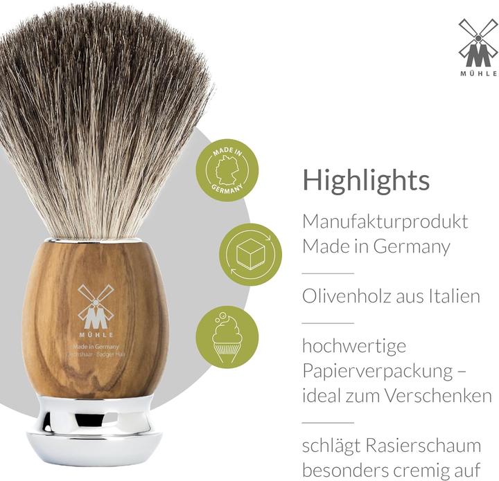 Image du produit Mühle Rasierset "Vivo Olivenholz"