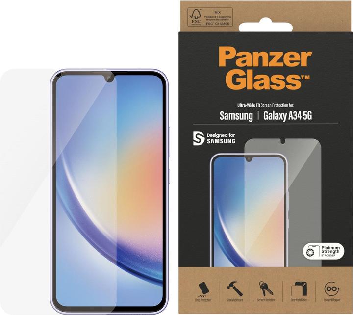 Produktbild PanzerGlass Ultra-Wide Fit (1 Stück, Samsung Galaxy A34 5G)