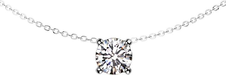 Image du produit Star Piercing Kette silber Anhänger runder Kristall silber (sans laiton, Acier chirurgical 316L)