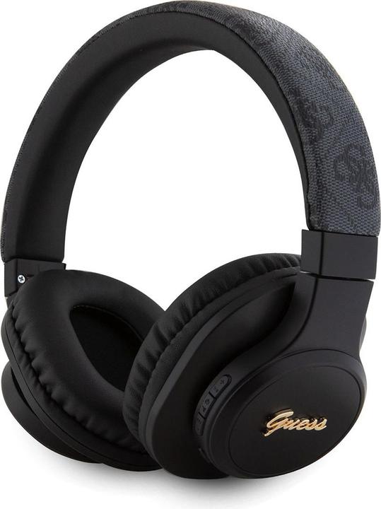 Guess PU Leather 4G Tone on Tone Script Logo Earphones - black (32 h, Kabellos)