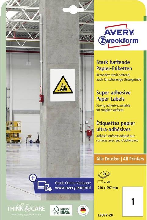 Produktbild Avery Stark haftende Papier-Etiketten