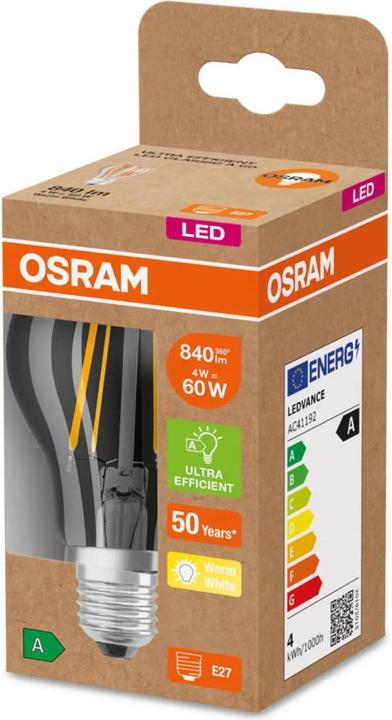 Immagine prodotto Osram Filamento Led Classic A (E27, 4 W, 840 lm, 1 x, A)