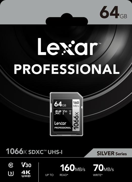 Immagine prodotto Lexar PRO 1066x R160/W70 64 GB U3 V30 UHS-I (64 GB, SDXC, U3, UHS-I)