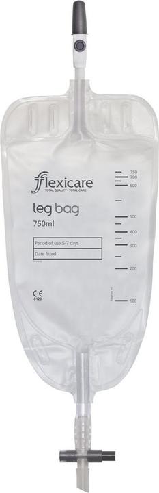 Image du produit Flexicare Poche à urine 750ml 7cm écoulement valve de retour (10 pcs)