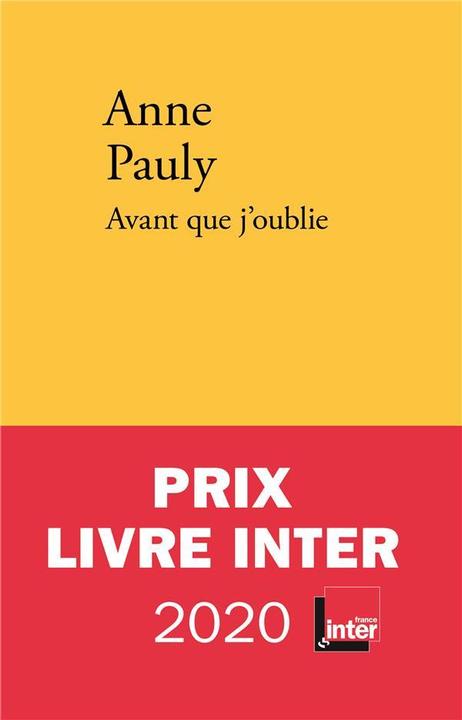 Produktbild Avant que j'oublie (Französisch, Pauly Anne, 2019)
