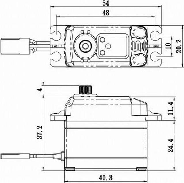 Actual product image Savöx Standard Servo SC-1268SG+ 25 kg Digital HV